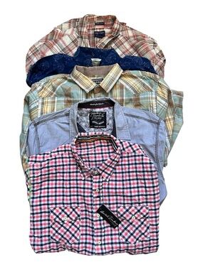 Bundle of 5 Men’s Button Uo Shirts of various brands XL-XXL